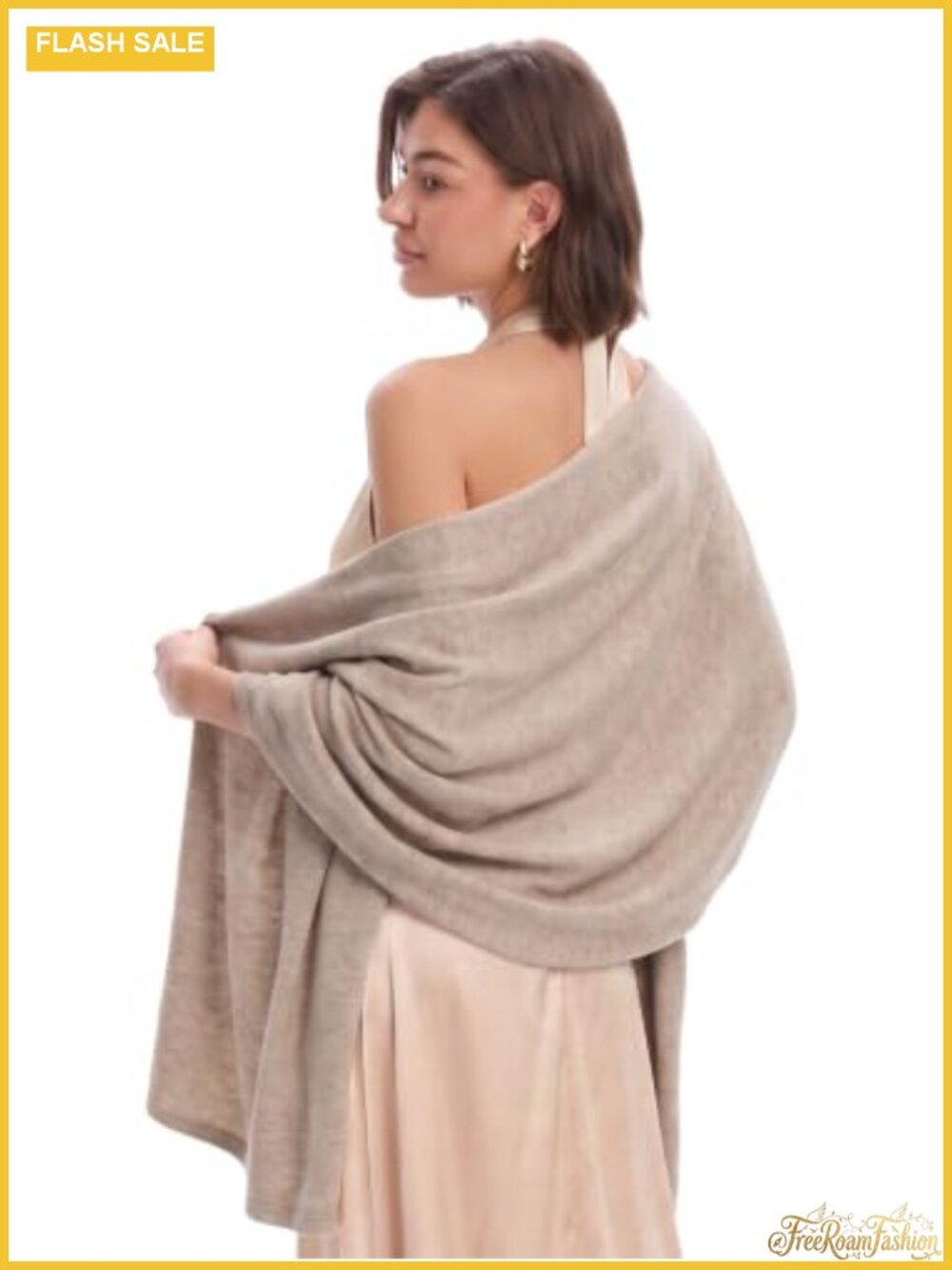 Merino Wool Blend Pashmina Shawl Large Warm Wrap Scarf Women